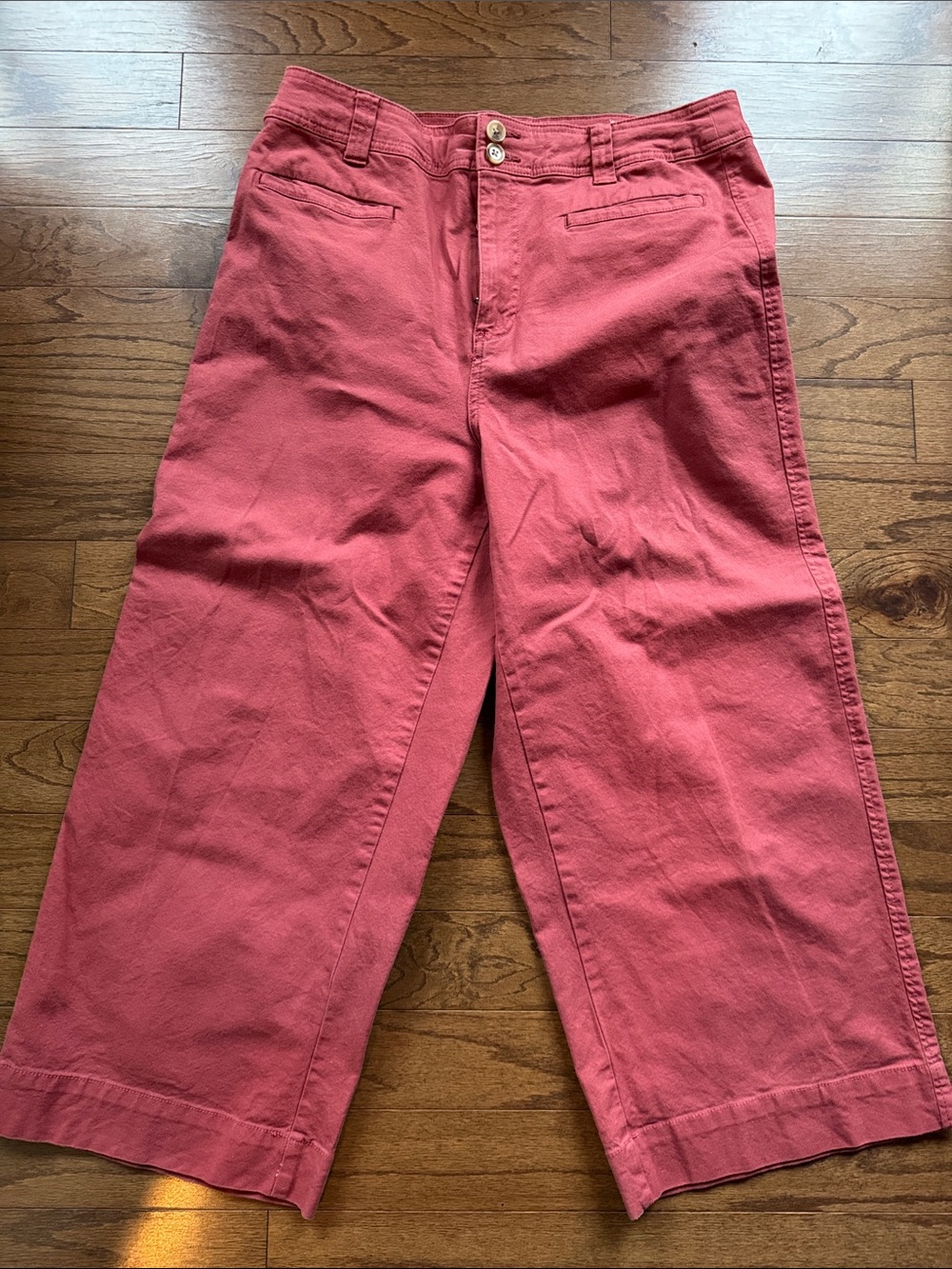 Target ANew Day cotton Wide Leg Cropped Pants in Dusty Red